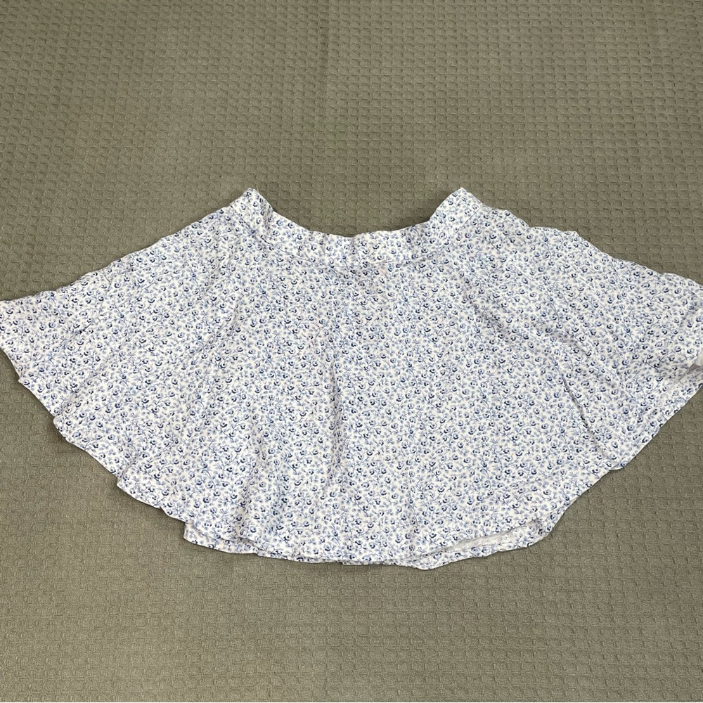 Polo Ralph Lauren Floral Skirt 4 / 4T Girls Blue White Cottagecore